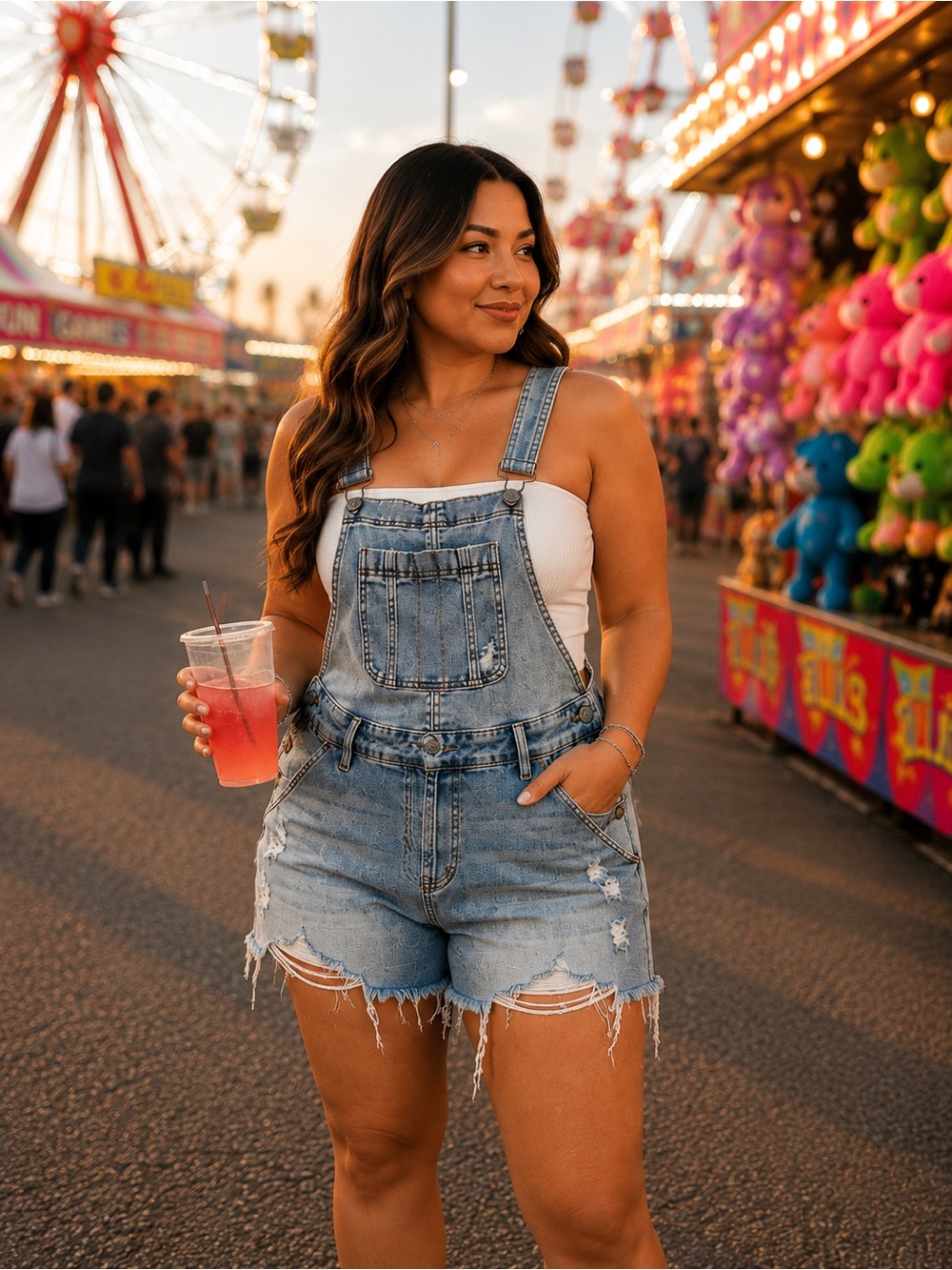 Judy Blue Light Blue Distressed Denim Short Overalls
